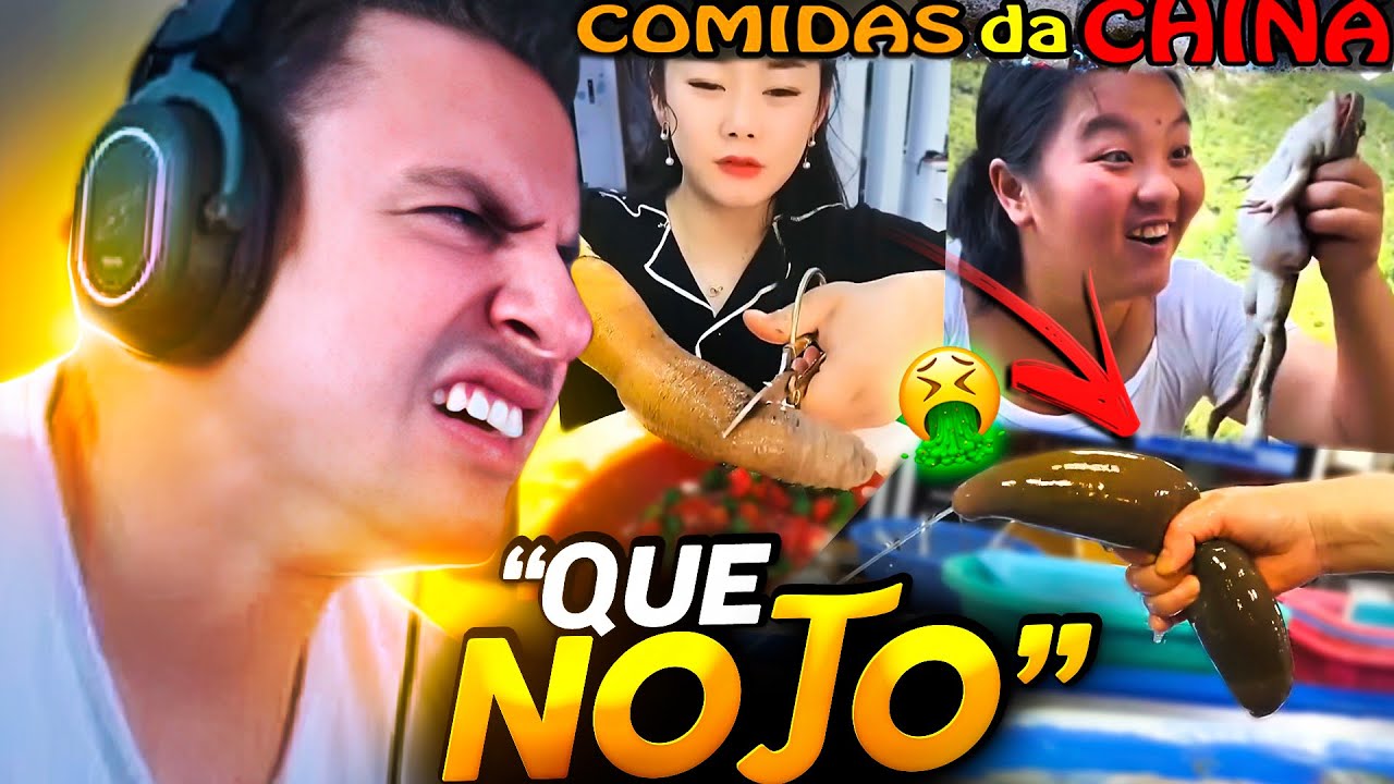SUPER XANDÃO REAGINDO 🔴 As mais NOJENTAS COMIDAS da China! Pior que as Comidas Indianas!