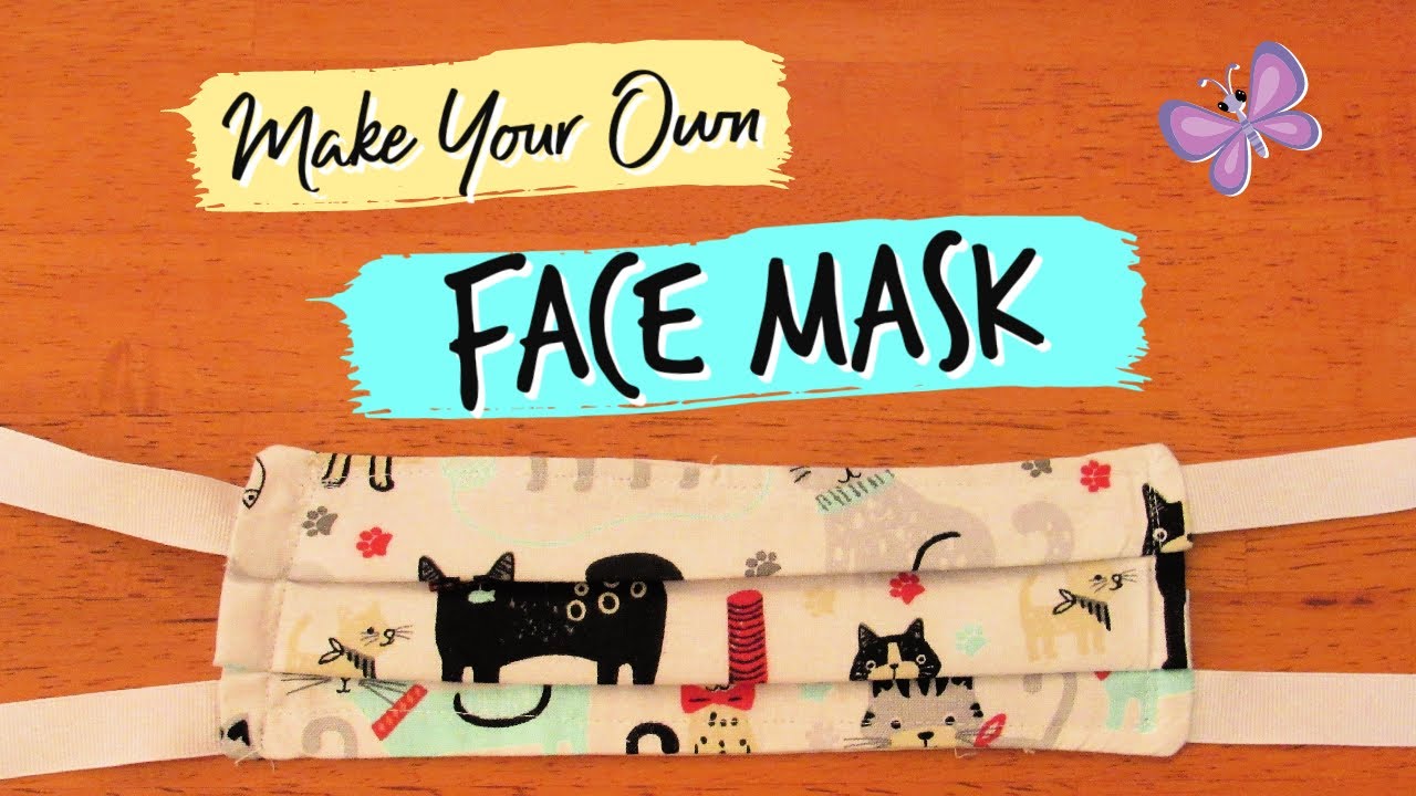 Quick & Easy Pleated Face Mask Tutorial with Ribbon Ties - DIY Fabric Mask #LeighsHome