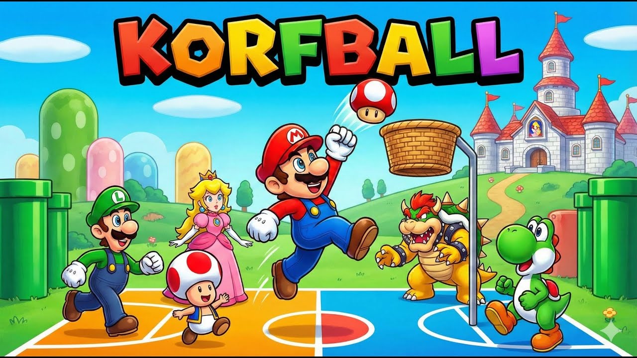 🏀 Cómo Jugar al KORFBALL (Balonkorf): Reglas Básicas en 5' (Edición Super Mario🍄)