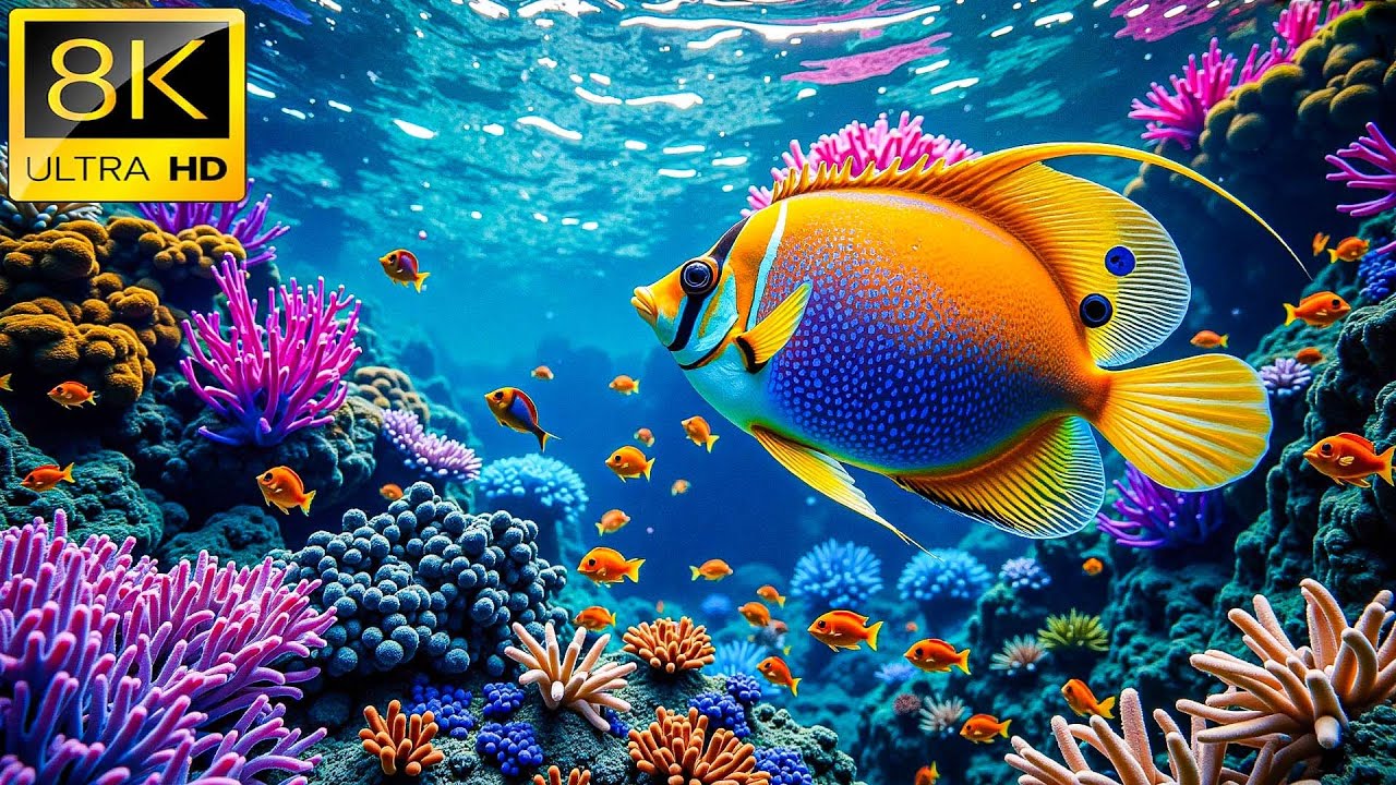 🐳 8K Ultra HD | Подводные чудеса — мирное путешествие по океанской жизни