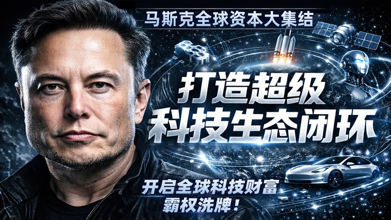 马斯克全球资本大集结：打造超级科技生态闭环，开启全球科技财富霸权洗牌！