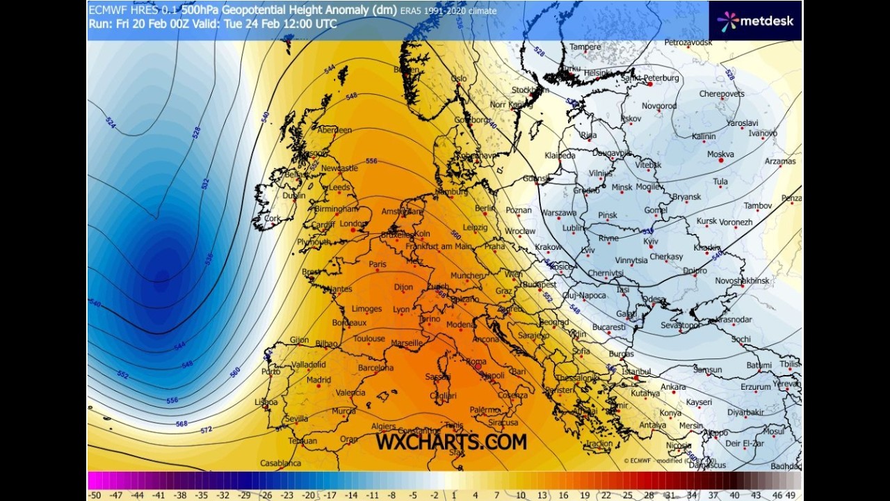 METEO fino al 24 febbraio 2026 e la tendenza successiva