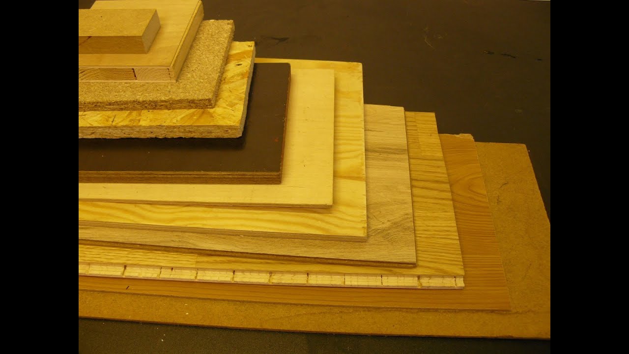 Sperrholz, Spanplatte, Faserplatte, OSB -Platten, MDF-Platten, HDF, Laminat