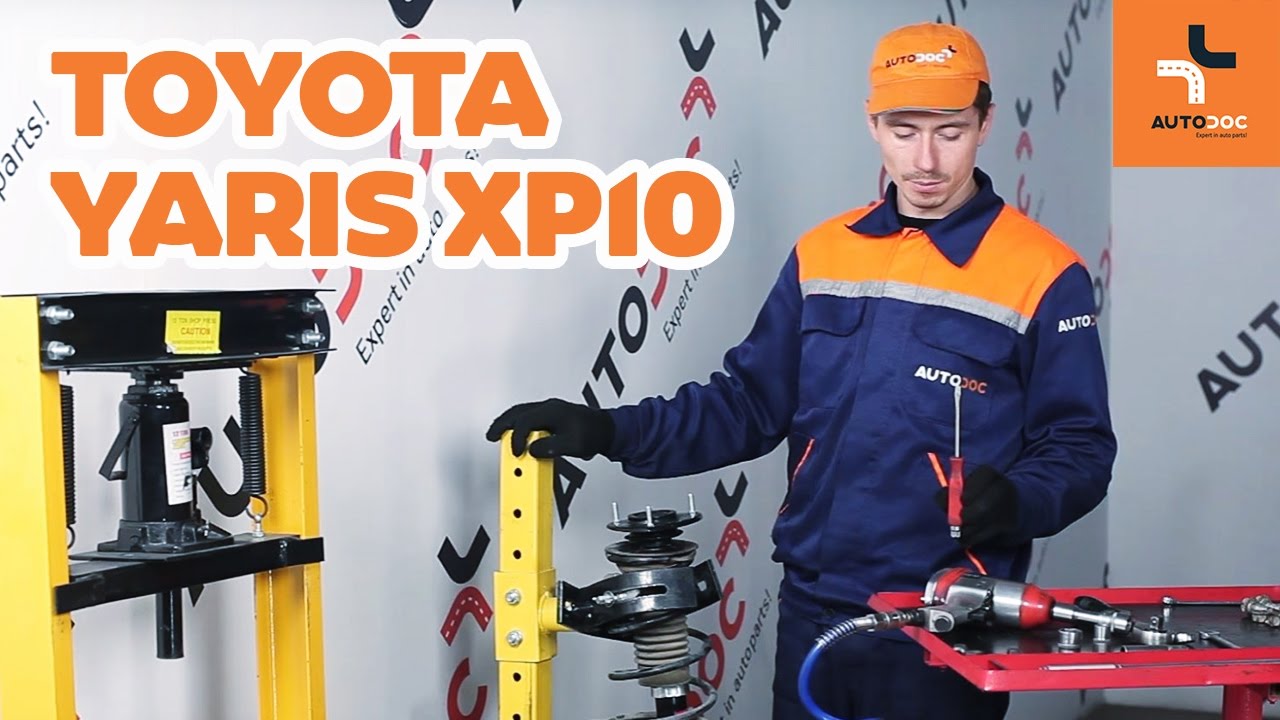 Så byter fjädrar fram på TOYOTA YARIS XP10 GUIDE | AUTODOC