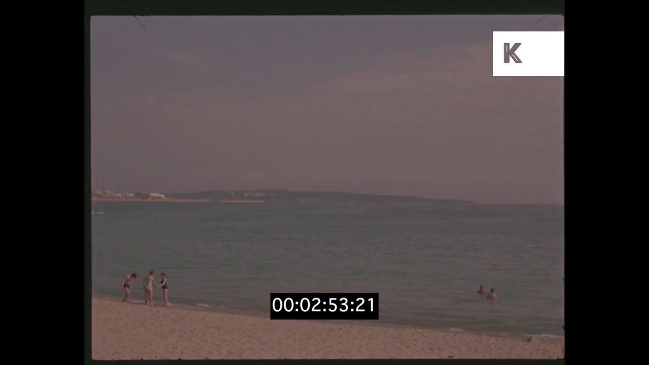 1960s French Riviera, Busy Beaches, Coastline, HD