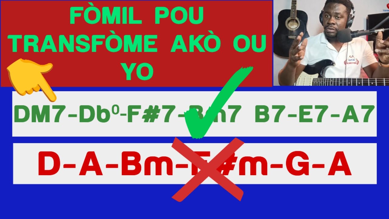 F&Ograve;MIL POU TRANSF&Ograve;ME AK&Ograve; DE BAZ GITA YO/AKO PASAJ NIVO 1