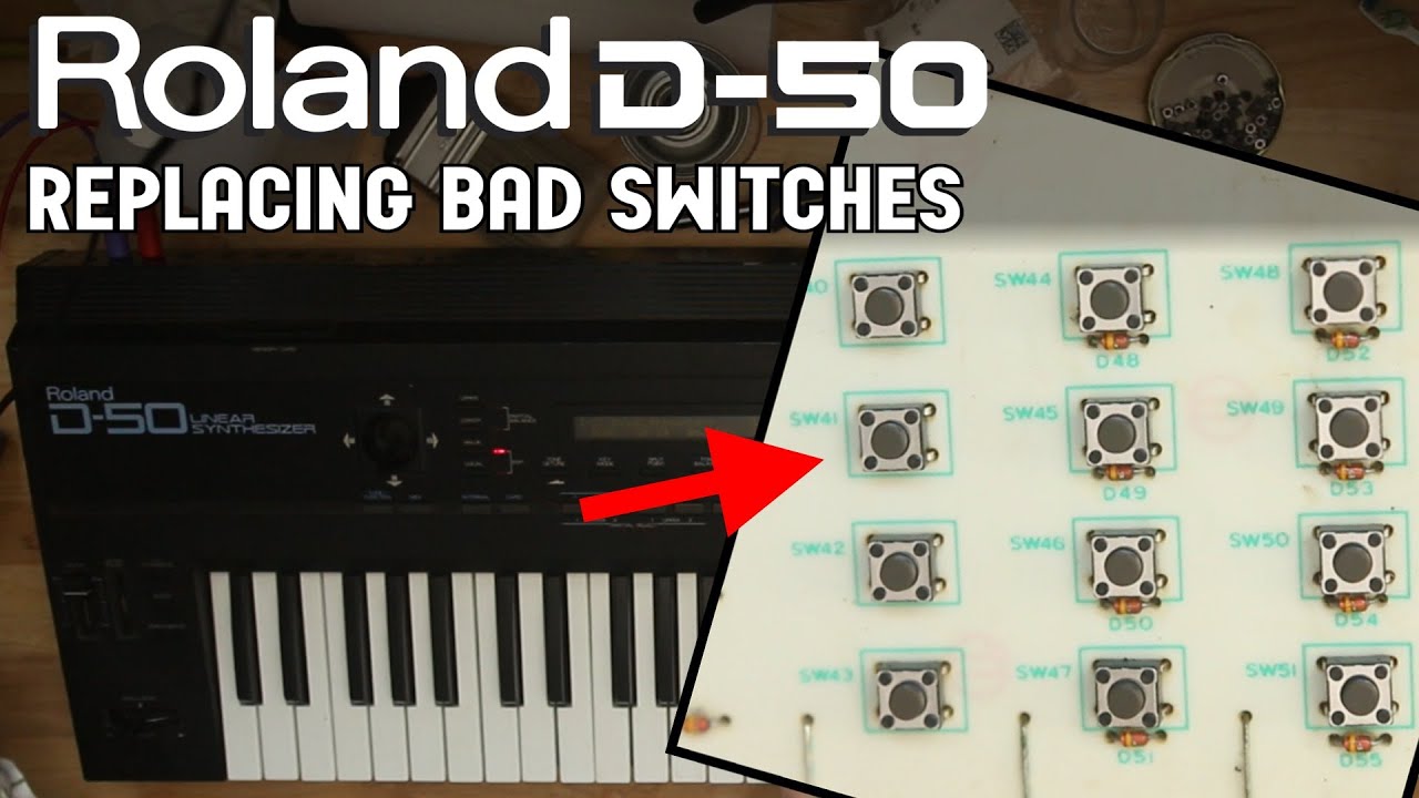 Roland D-50 Repair // Tact Switch Replacement