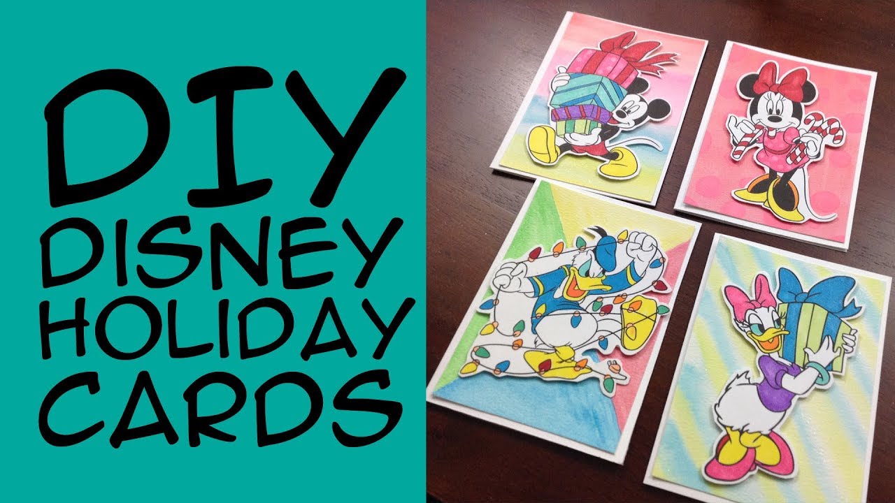 DIY Handmade Disney Holiday Cards: (For Disney Fans) Crafty McFangirl Tutorial
