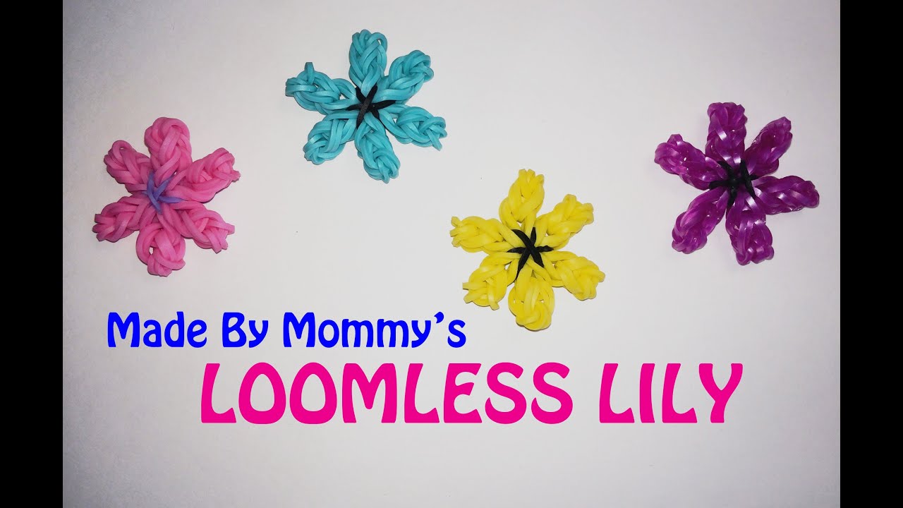 Lily Flower Charm or Ring Without the Rainbow Loom