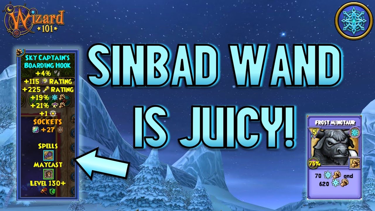 Wizard101: MAX ICE PvP (140): Sinbad Wand Is JUICY!