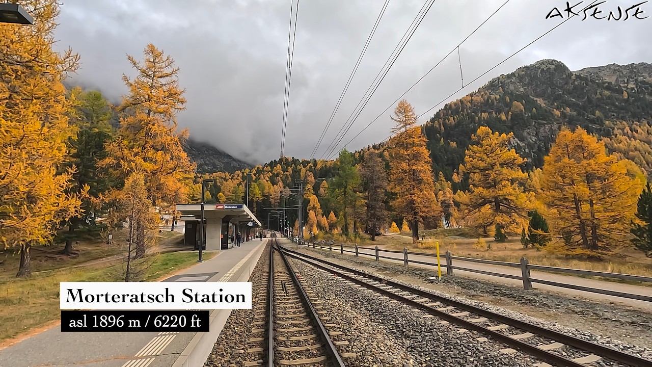 Train Driver view &ndash; Bernina Express Line Switzerland | Cab ride 4K 60p HDR