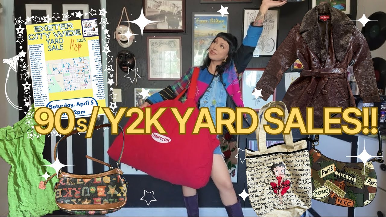 Thrifting a ✦CITY WIDE✦ yard sale!! 90s +Y2K finds! #thriftedfashion