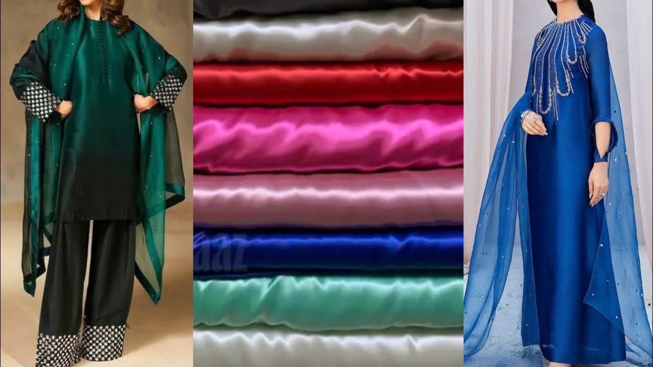 slik satin fabric suit design || new Trending and beautiful satin suit design ideas || #2023