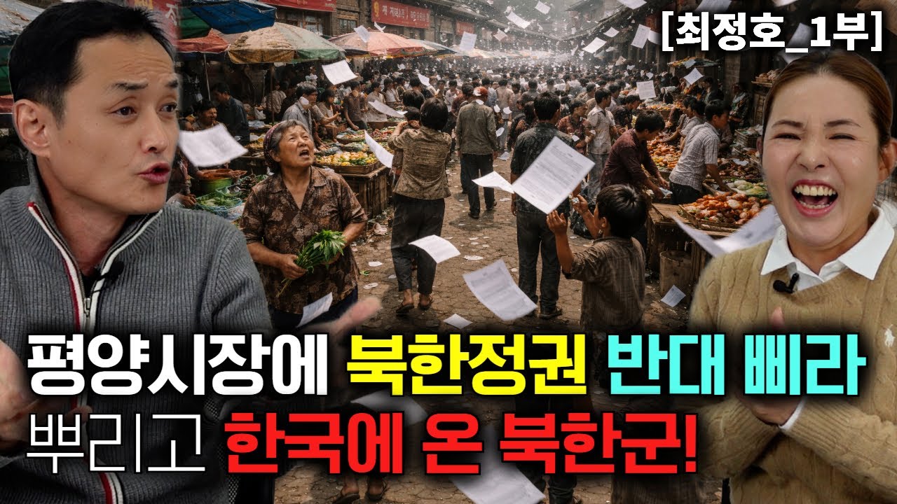 [최정호_1부] 평양시장에 북한 정권 반대 삐라를 뿌리고 한국에 넘어 온 북한군!