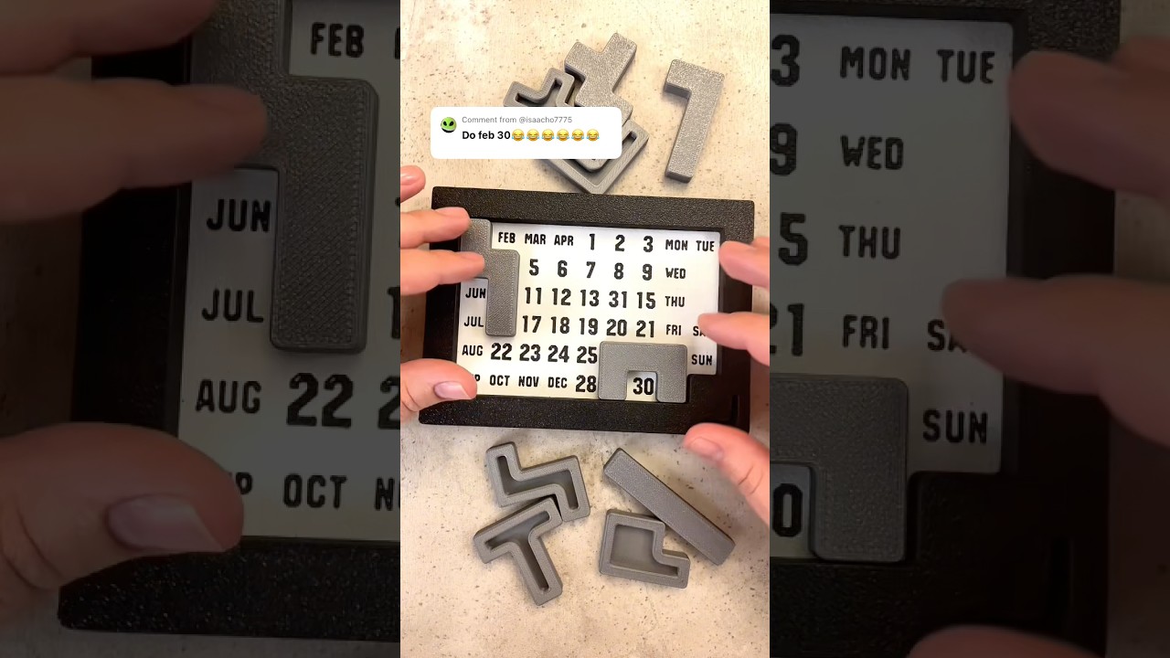 This Calendar Puzzle Has a Secret Nobody Knows #puzzles #trick