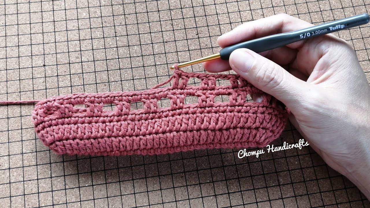 Crochet bag สอนถักกระเป๋าสะพายข้าง ลายตาข่าย