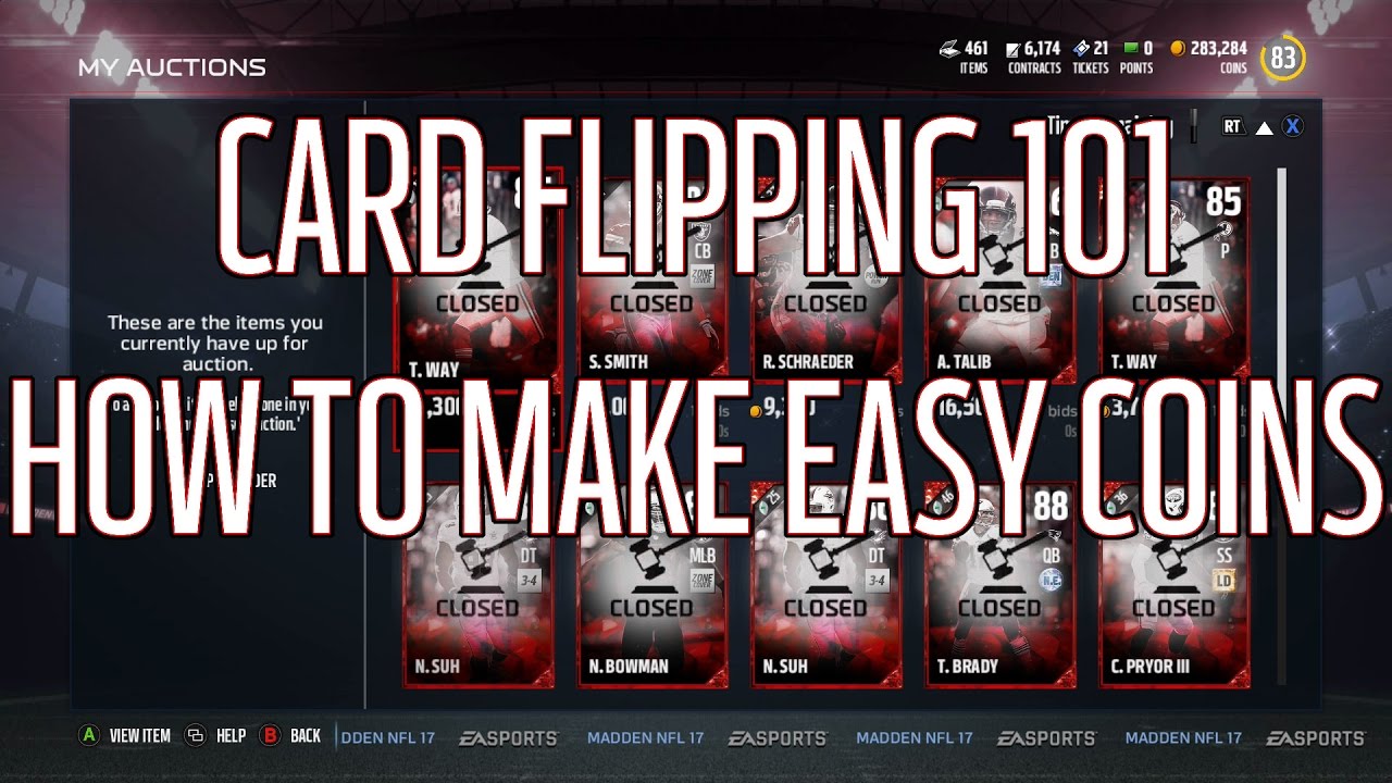 Madden 17 - How to Make Coins in MUT | Card Flipping