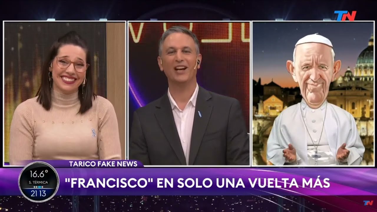 Tarico imitando a el Papa Francisco en Solo una vuelta mas