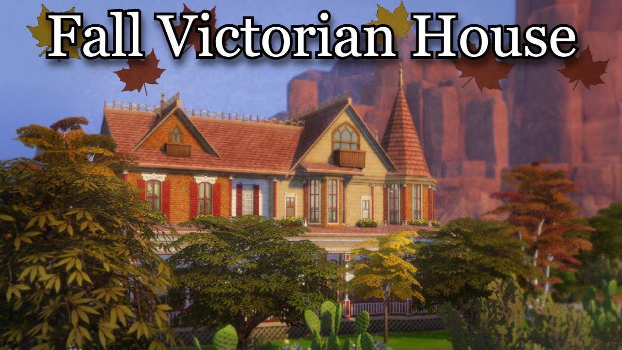 Come build a Strangerville Fall Victorian House with me! Sims 4 Speedbuild