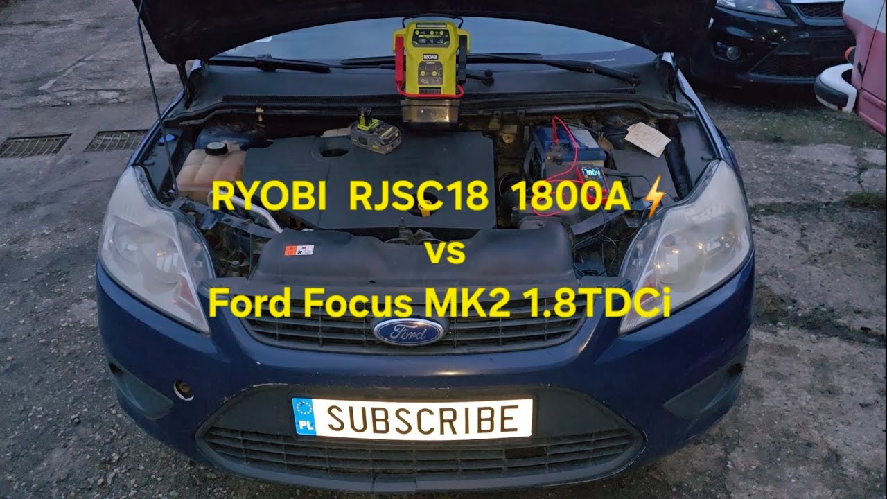 #RYOBI #RJSC18 vs Ford Focus MK2 1.8TDCi Batt 11.97V⚡️...a jednak nie odpala❌️