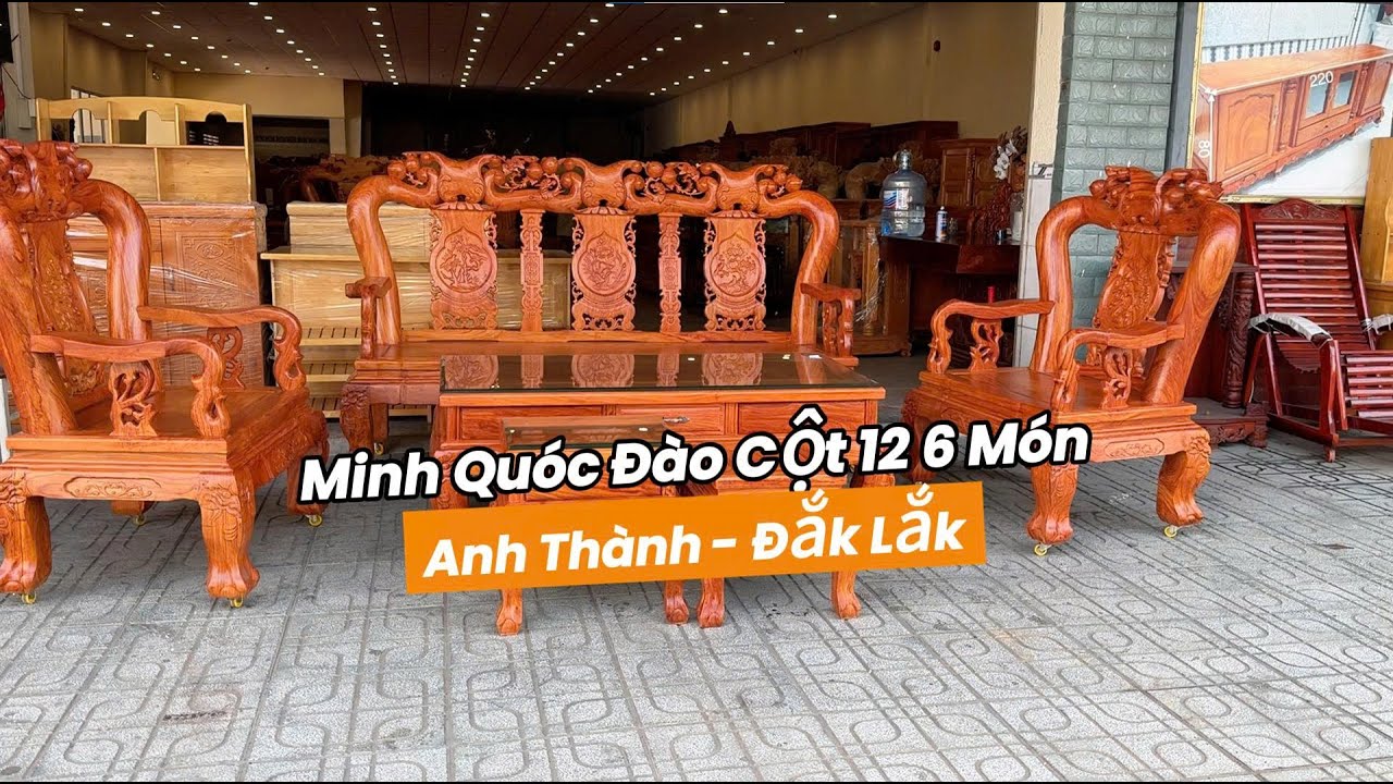 Bàn Giao Bộ Ghế Hơn 300Km Về Đắk Lắk / Bộ Bàn Ghế Minh Quốc Đào Tay 12 Gỗ Hương Đá #dogoxuanbac