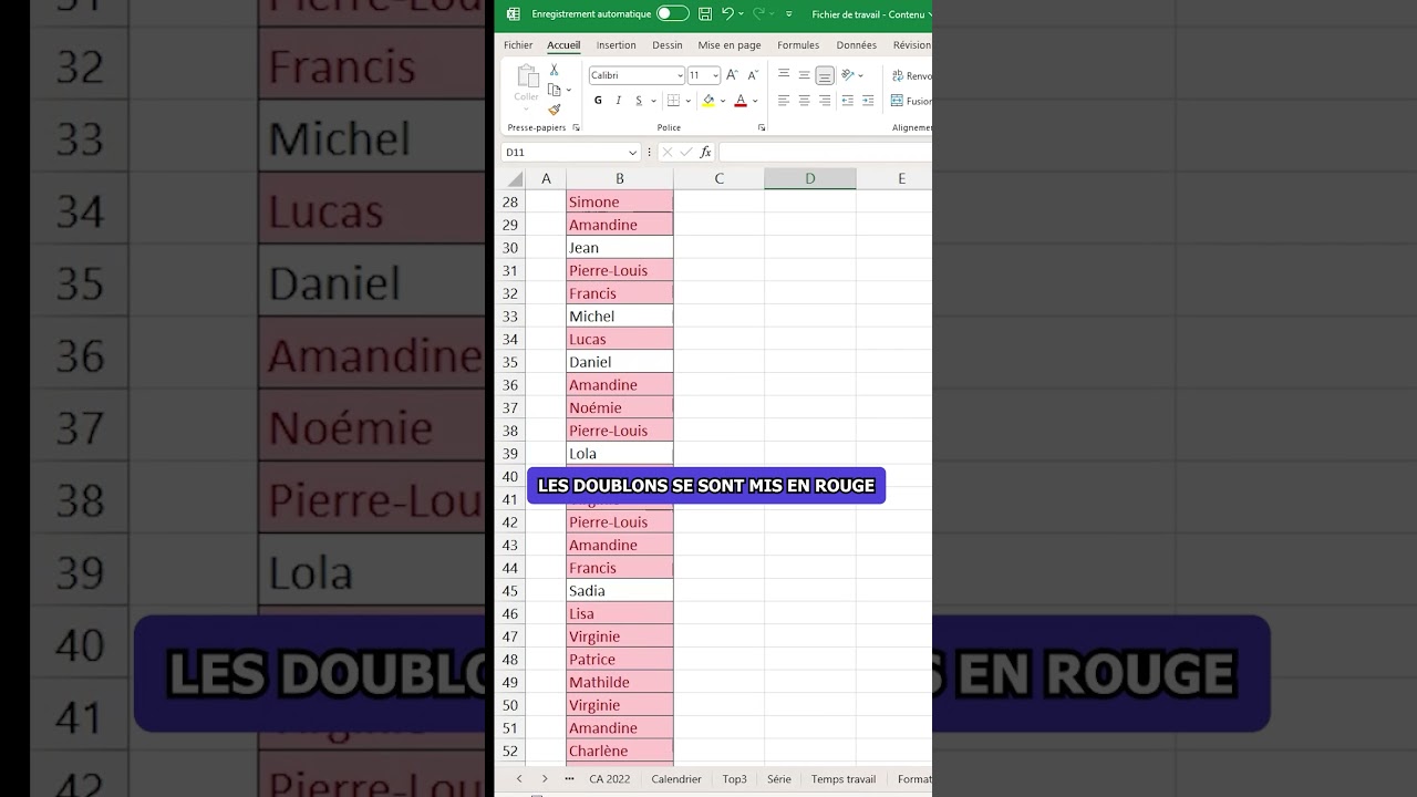 Supprimer rapidement les doublons sur Excel