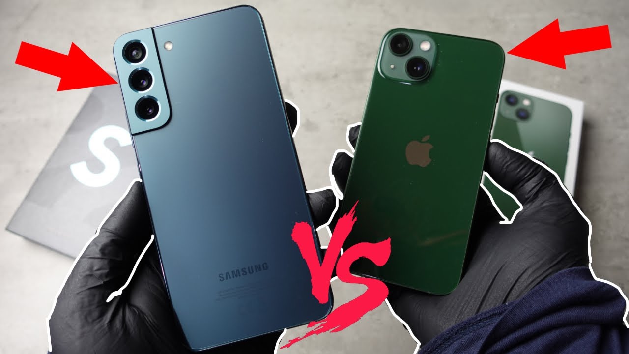 Green iPhone 13 vs Green Samsung S22 Plus