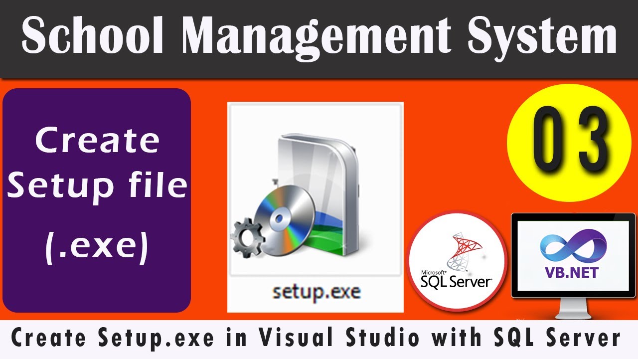 Create Setup (.EXE) file With attaching SQL Database .mdf| SMS VB.NET Project| CODERBABA