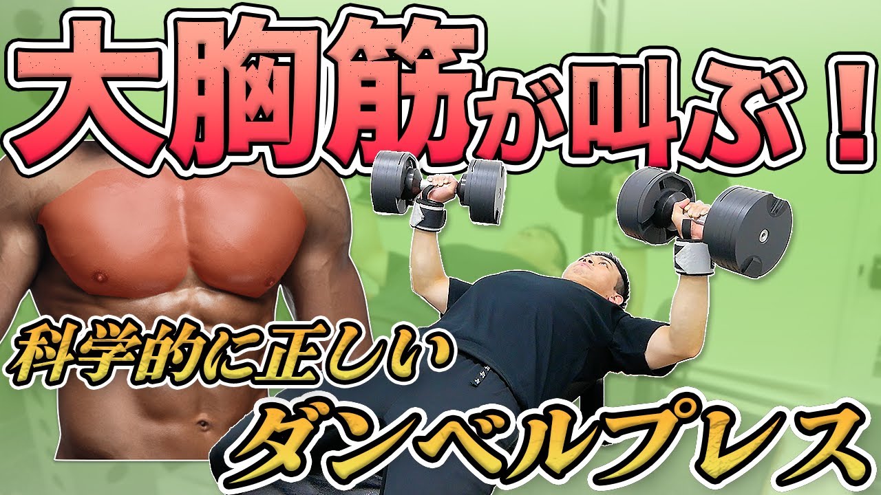 【解説】ダンベルベンチプレスで『大胸筋』が筋肥大する正しいやり方