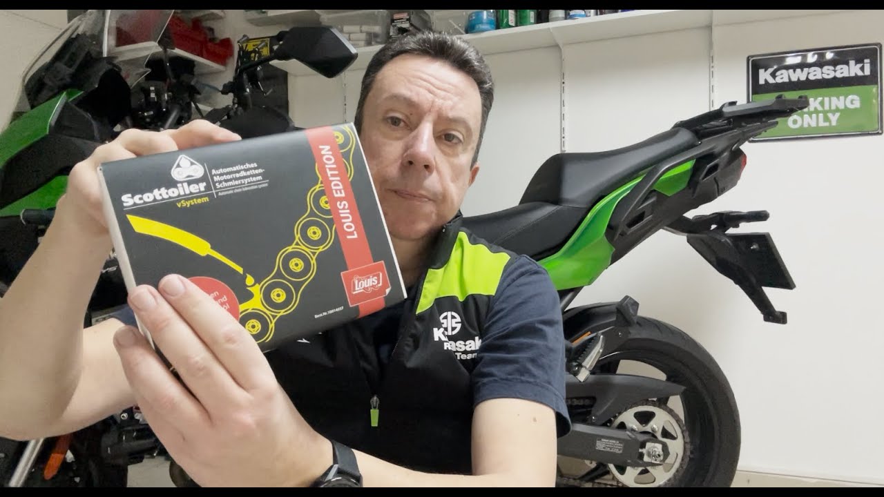 Scottoiler vákuumos láncolajozó felszerelése motorra (Versys 1000) + Luis vásárlás