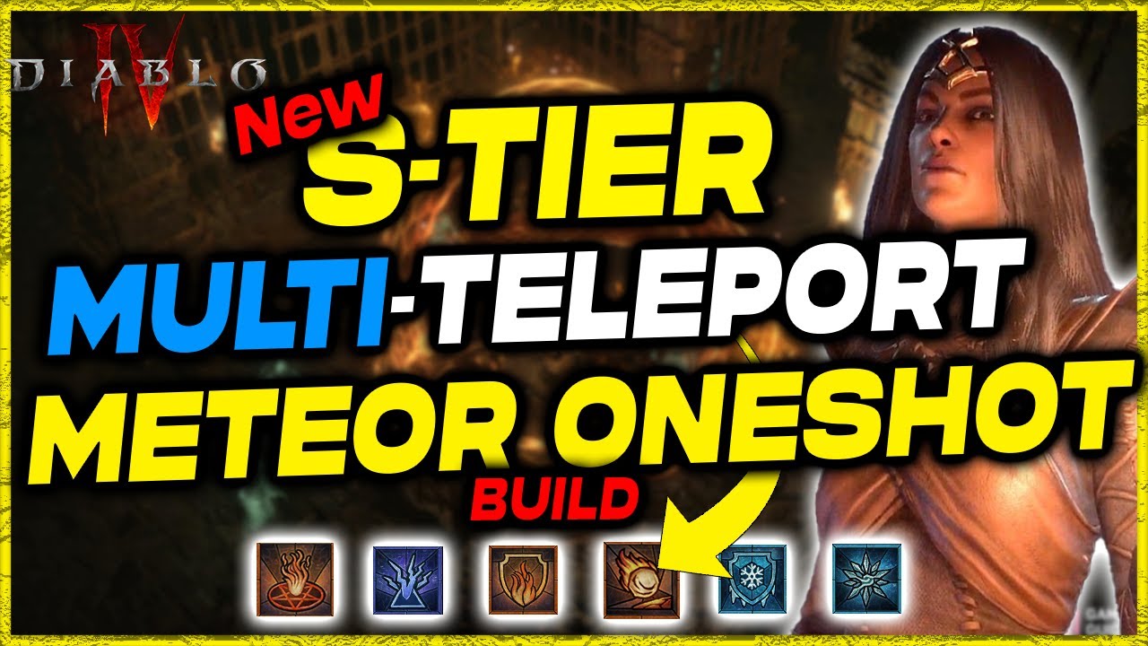 Diablo 4: NEW S-TIER MULTI-TELEPORT METEOR FIRE STUN BUILD - One-Shot & Infinite Mana & Self Healing