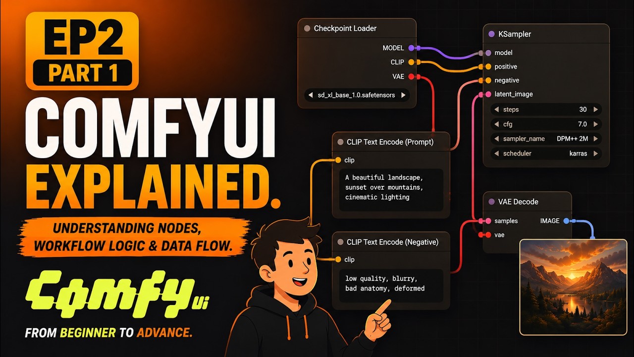 New to ComfyUI? - Let's Understand Nodes in 12 Mins | ComfyUI Beginner Tutorial! | EP2 (P1)