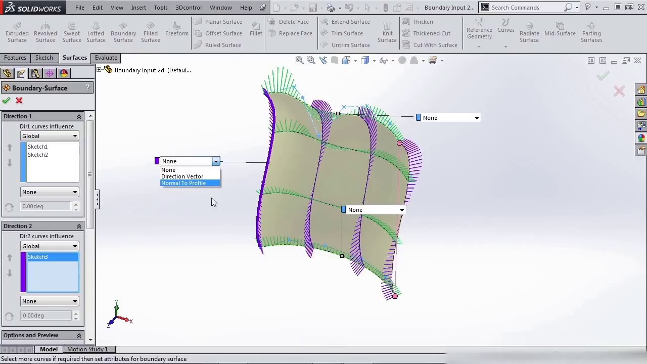 Solidworks Tutorial...।।Boundary surface।।