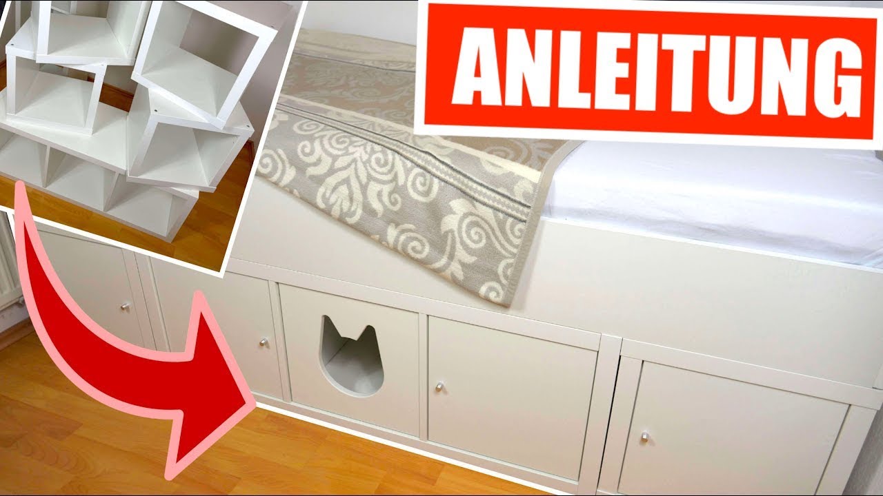 Bett aus KALLAX Regalen selber bauen mit VIEL STAURAUM 👉🏻 IKEA HACK