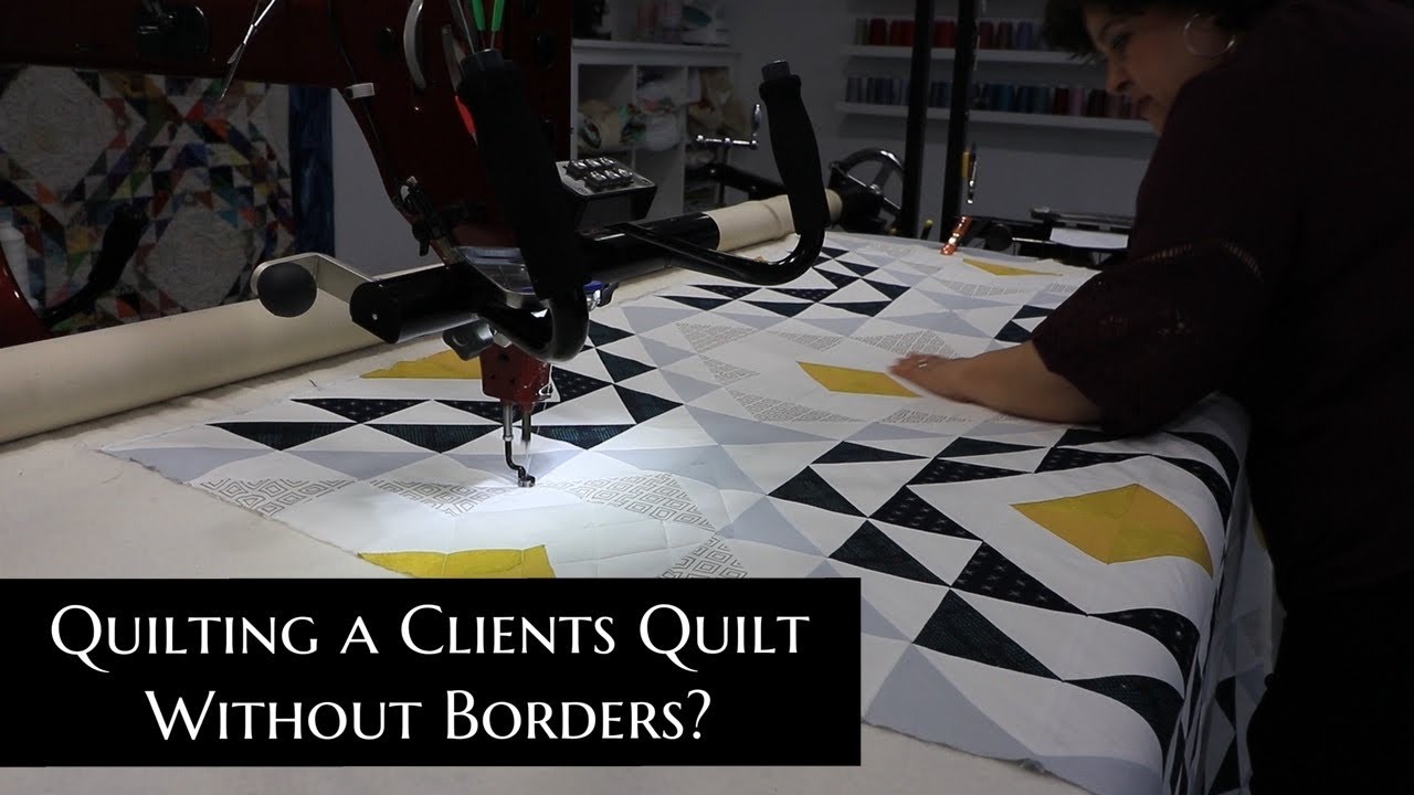 Quilting A Modern Quilt WithOut Borders// Longarm Work Day