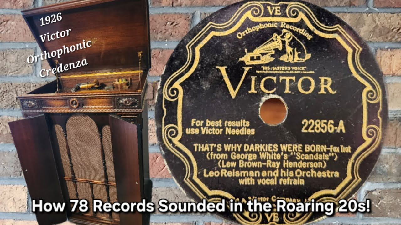 😲Как звучала пластинка на 78 об/мин в 1920-х годах!! 1926 Victor Orthophonic Credenza WOW!