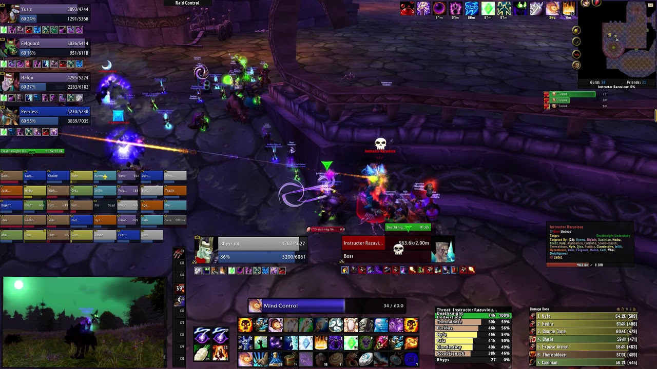Classic WoW - Naxxramas Instructor Razuvious 1st Kill - Vendetta (H) Shadow Priest POV