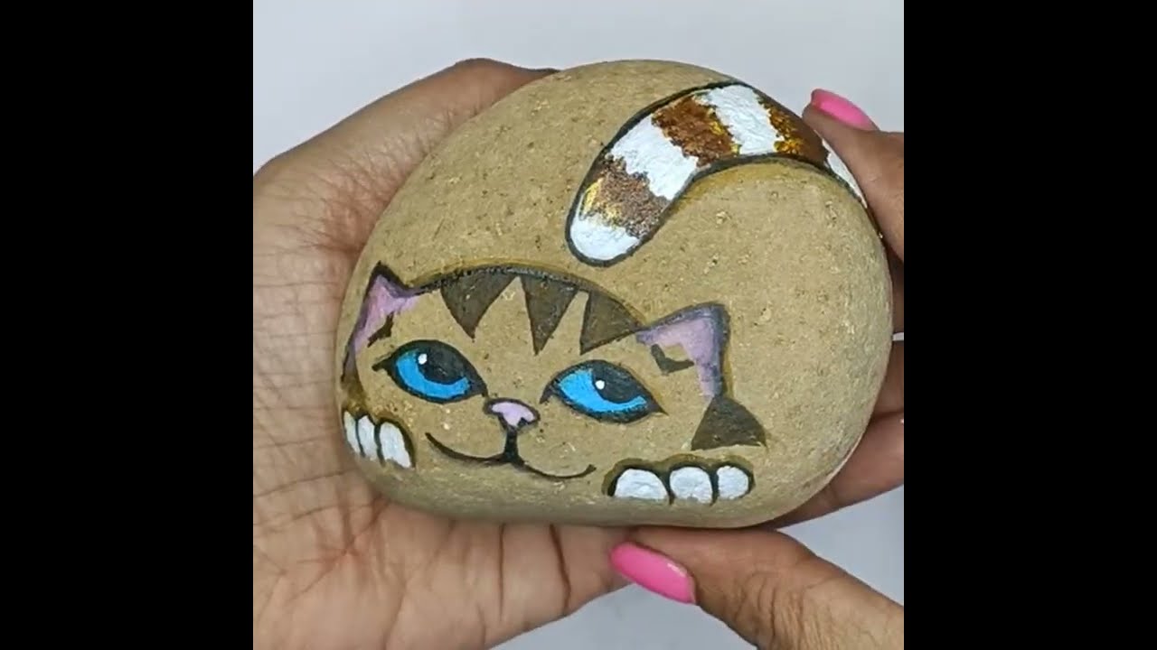 Cat Painting on Rock Tutorial