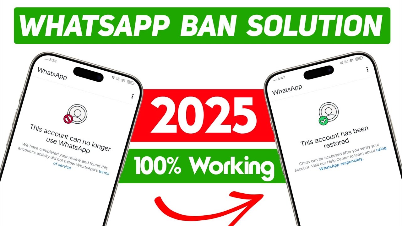 Whatsapp Unban New Prosess 2025 | This account can no longer use WhatsApp Problem Solution 2025