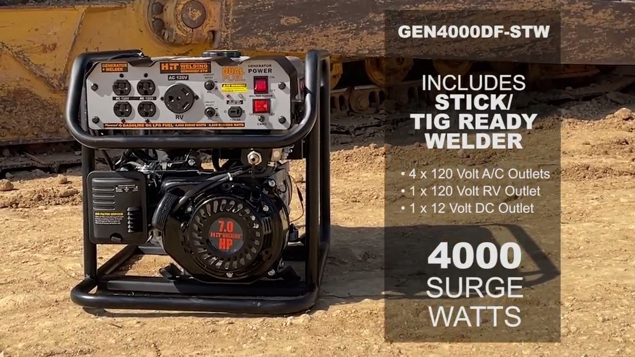 Welder PLUS 4,000 Surge Watts Dual Fuel Generator Propane or Gasoline Fuel