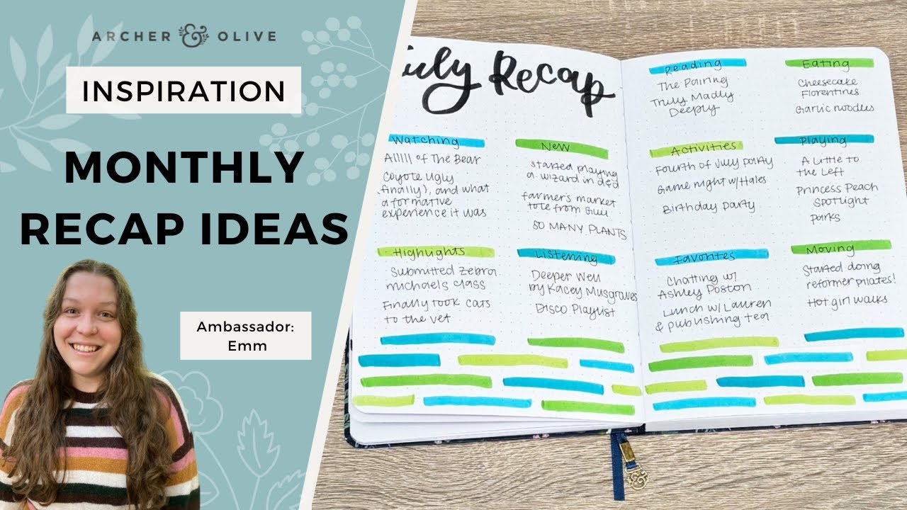 Creating a Monthly Recap in your Journal