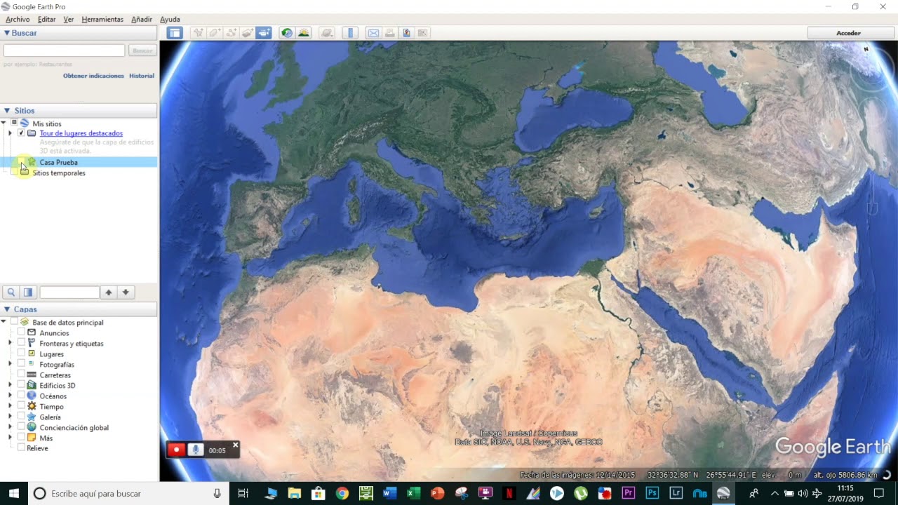Efecto zoom aproxima a la Tierra. Conseguido con Google Earth Pro en 6 minutos