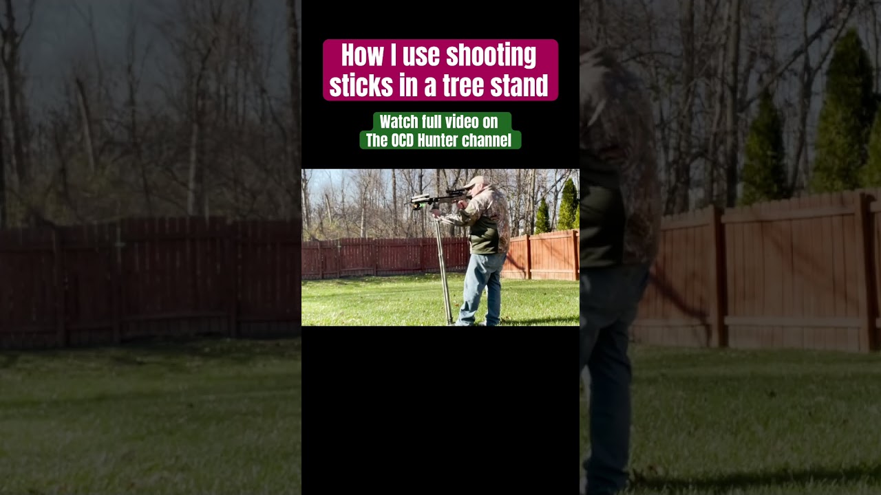 How I use shooting sticks in a tree stand.