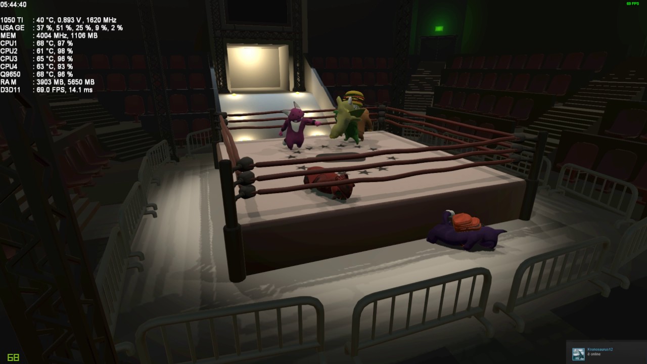 Gang Beasts PC Online 8 Players The Ring Gameplay - Full HD 1080p60