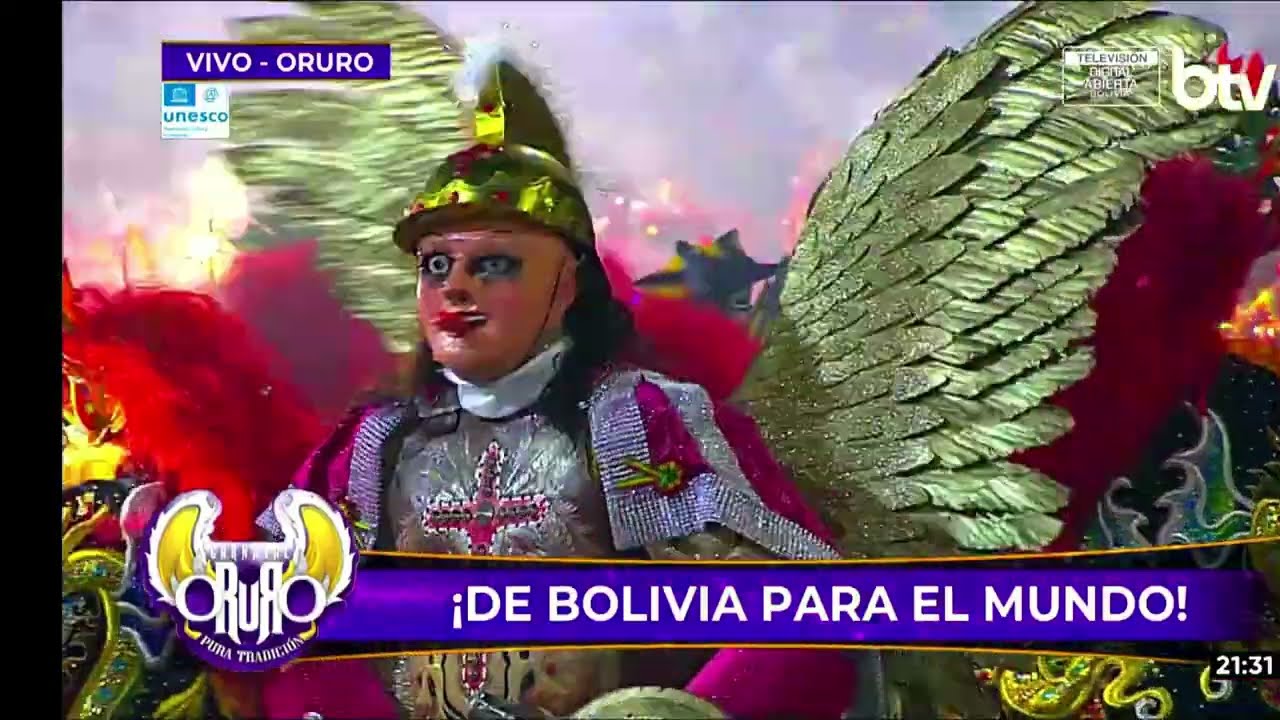 Diablada Ferroviaria en el Carnaval de Oruro 2026, en La Av Cívica
