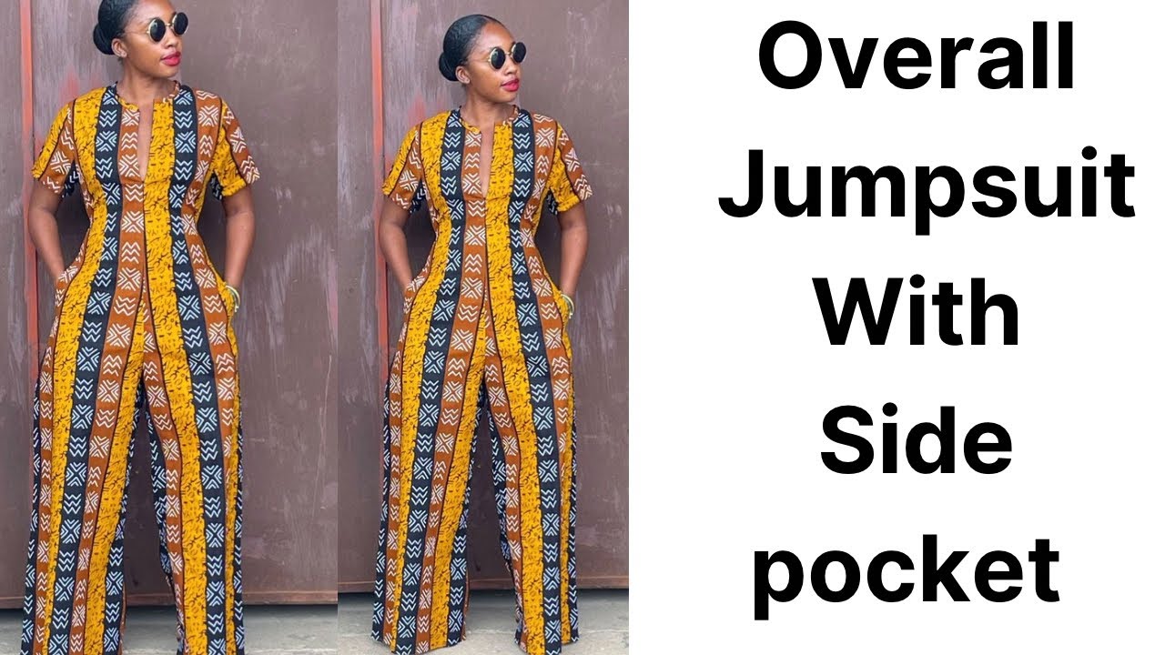 How to make an overall jumpsuit with side pocket #jumpsuitstyle