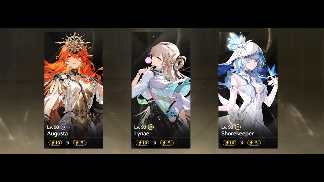 Wuthering Waves | ToA 3.0 · S1R1 Augusta, S0R1 Lynae, S0R1 Cartethyia, Echo Skill DMG Team