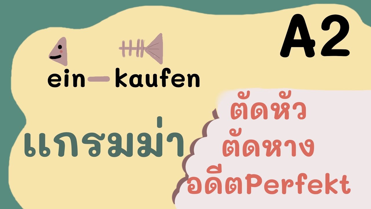 A2 คำกริยาเเยกได้ในรู้ของอดีต Perfekt  เเกรมม่าภาษาเยอรมัน trennbare Verben