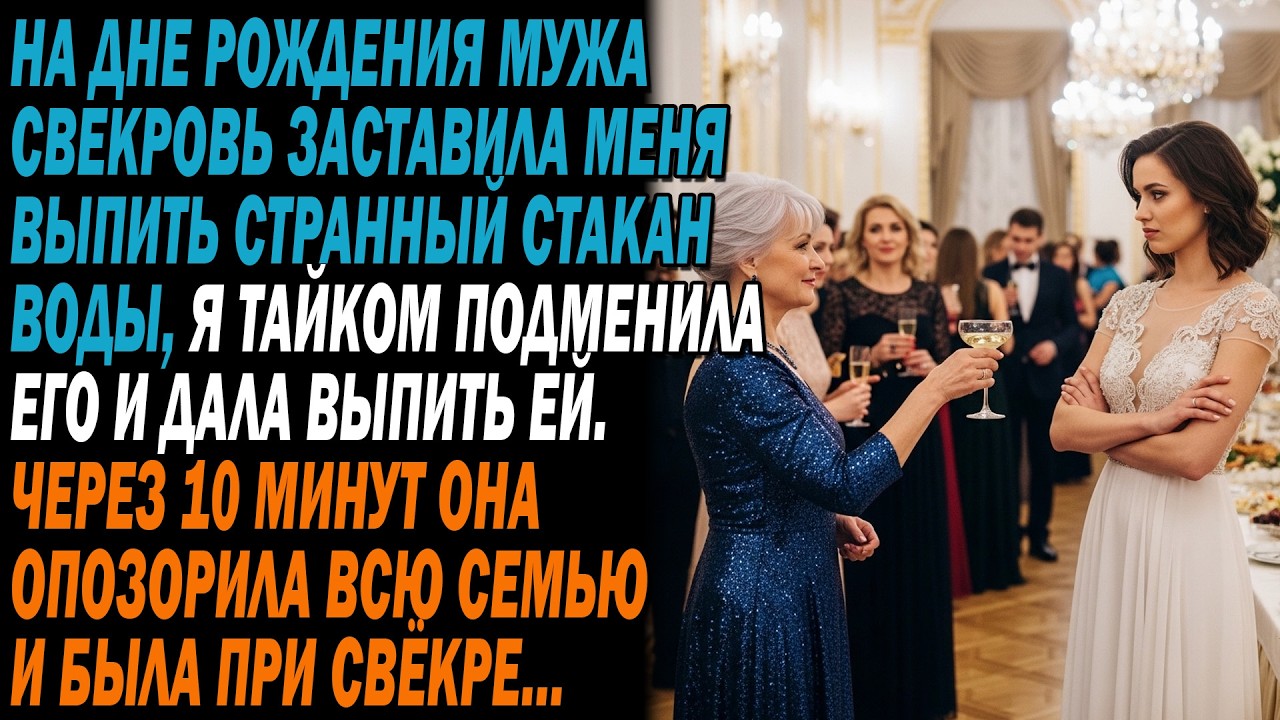 😈Свекровь заставила пить странную воду — ⏳я подменила стакан. Через 10 минут…