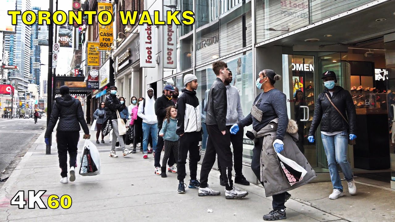 Toronto Slowly Reopens - Downtown Walk on May 19, 2020 [4K]